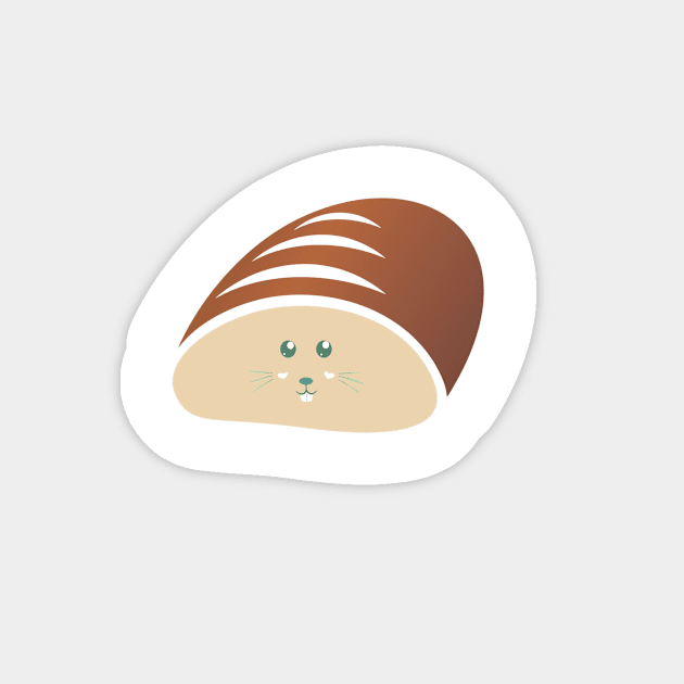 cute bunny rabbit loaf Sticker by Pop on Elegance